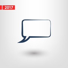 Naklejka premium Speech bubble icons black icon, vector illustration. Flat design style