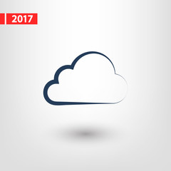  cloud icon, vector illustration. Flat design style