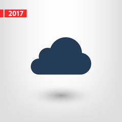  cloud icon, vector illustration. Flat design style