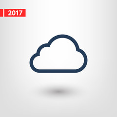  cloud icon, vector illustration. Flat design style