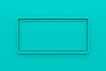 Rectangular colored plate with corners from tubes