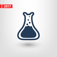 laboratory glass  icon, vector illustration. Flat design style  