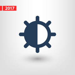 brightness and contrast  icon, vector illustration. Flat design style