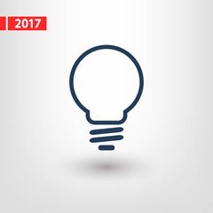 Light bulb  icon, vector illustration. Flat design style