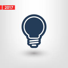 Light bulb  icon, vector illustration. Flat design style