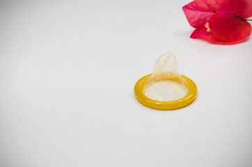 Condoms isolated