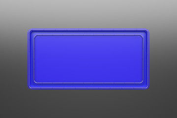 Rectangular colored plate with corners from tubes