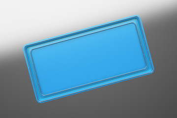 Rectangular colored plate with corners from tubes