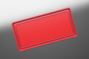 Rectangular colored plate with corners from tubes