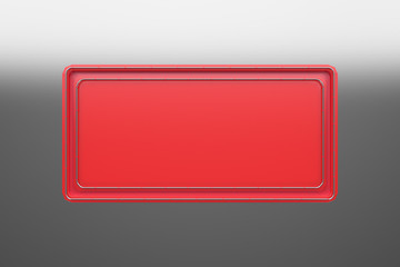 Rectangular colored plate with corners from tubes