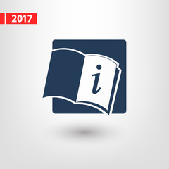 open book icon, vector illustration. Flat design style