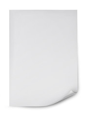 White blank sheet of paper