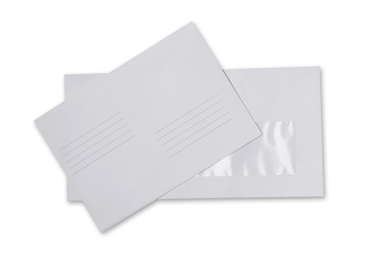 Two  white envelope for correspondence