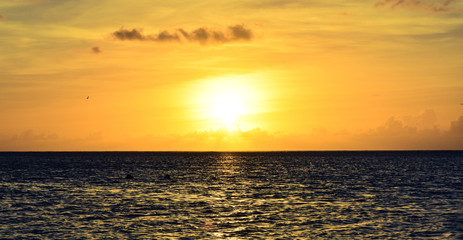 Obraz premium Sunset on the island of Saipan