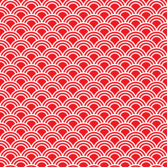 seamless Traditional japanese seigaiha ocean wave pattern