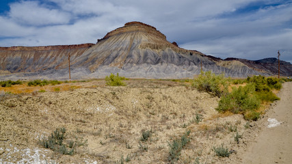 prairie and mud dunes at the bottom of Mountain Garfield steep cliffs
Grand Junction, Mesa, County, Colorado, USA