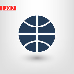 Basketball  icon, vector illustration. Flat design style