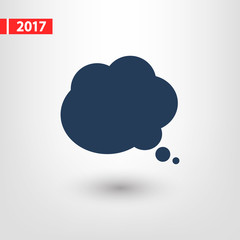 comic speech bubbles icon, vector illustration. Flat design style
