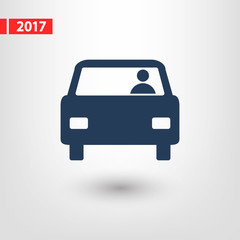 Obraz premium Car icon, vector illustration. Flat design style