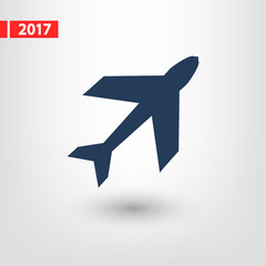 Airplane  icon,  vector illustration. Flat design style