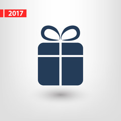 gift  icon, vector illustration. Flat design style 