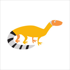 Chinese water dragon lizard vector illustration.