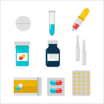 Tablet pills vector illustration.