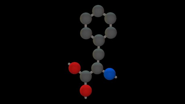 L-phenylalanine - Amino Acids 3D Animation - Loop