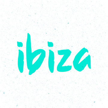Stamp with the text Ibiza, Paradise island vector illustration