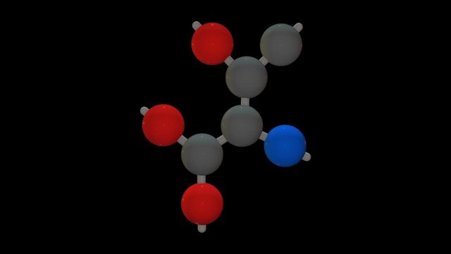 L-threonine - Amino Acids 3D Animation - Loop
