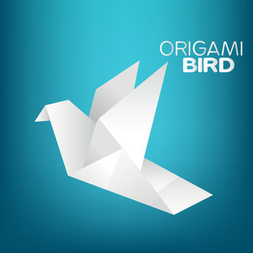 оригами птица мира голубь