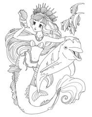 Coloring page The Mermaids