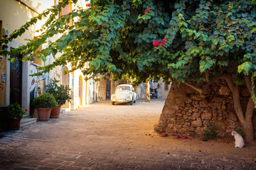 alley in Chania old Town, Crete, Greece