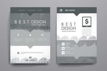 Set of brochure, poster design templates in abstract background style