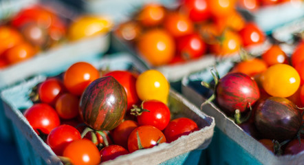 cherry tomatoes in farmer's market