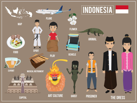 Vector illustration of National Play game culture of  Indonesia