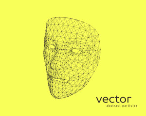 Vector illustration of human face