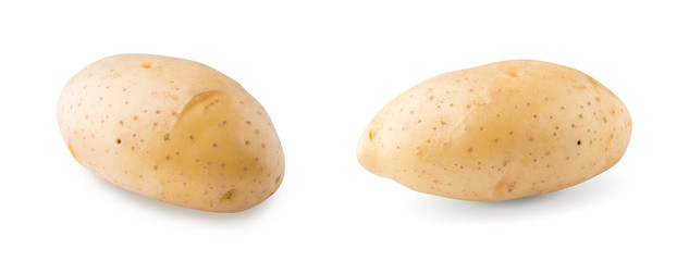 New potato isolated on white background close up