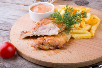 Fried chicken meat