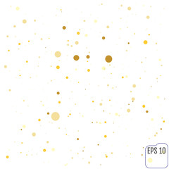 Gold Circles. Classic Confetti celebration, Falling golden abstr