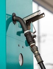 Filling station with pumps. Fuel dispensers LPG.