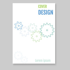 Modern Vector abstract brochure / report design template with co