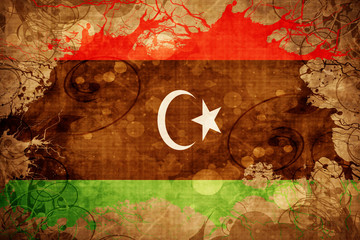 Grunge vintage Libya flag