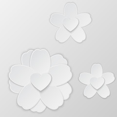 Paper flower. Background. Vector illustration