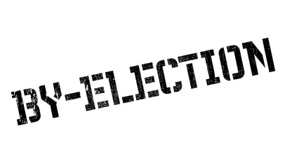 By-Election rubber stamp. Grunge design with dust scratches. Effects can be easily removed for a clean, crisp look. Color is easily changed.