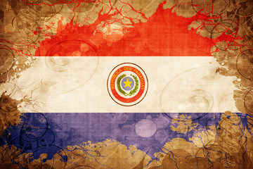 Grunge vintage Paraguay flag