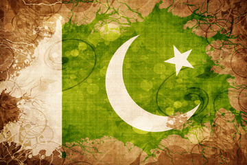 Grunge vintage Pakistan flag