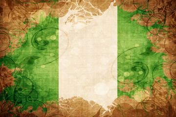 Grunge vintage Nigeria flag