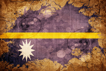 Grunge vintage Nauru flag
