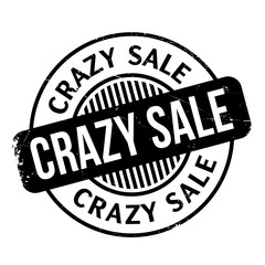 Crazy Sale rubber stamp. Grunge design with dust scratches. Effects can be easily removed for a clean, crisp look. Color is easily changed.